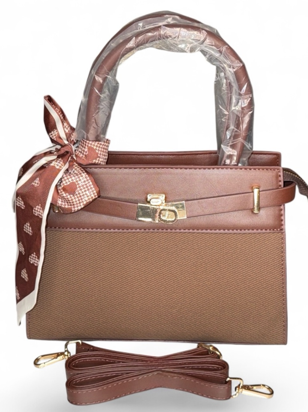 FASHION Classic Brown Top-Handle “Kelly” Bag - NWT